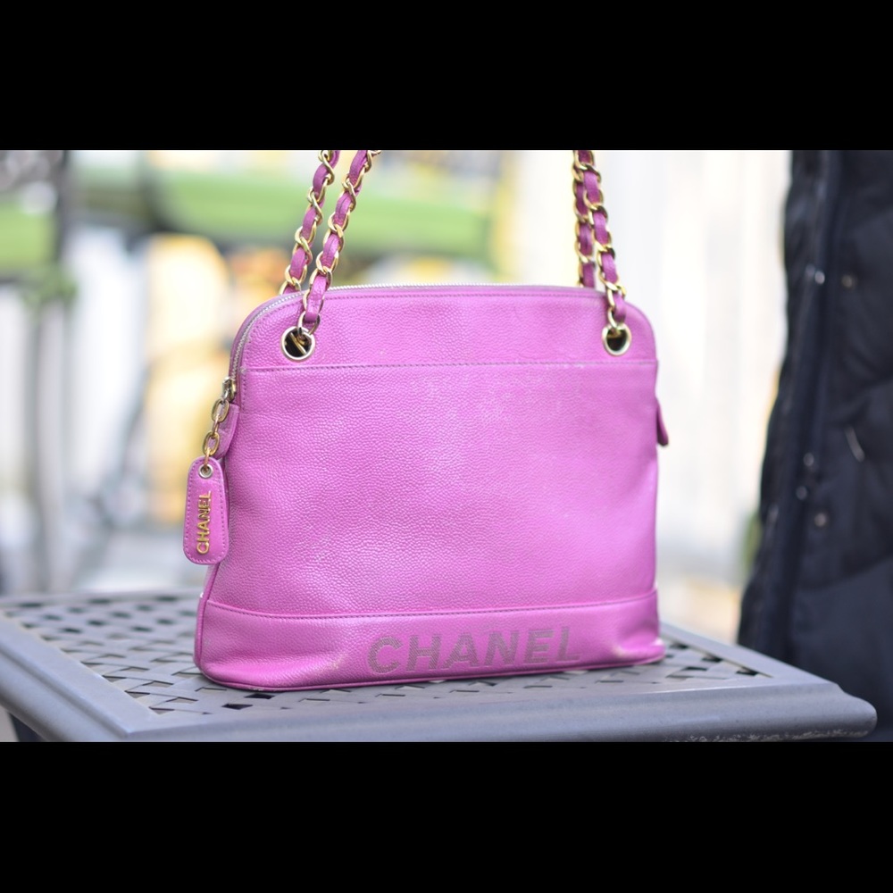 Chanel caviar leather handbag